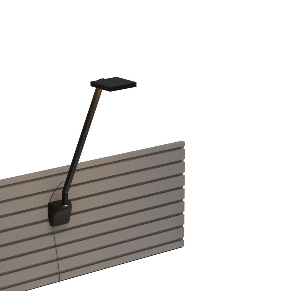 Foccacia Solo Desk Lamp (Matte Black) with Slatwall Mount